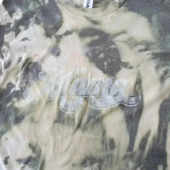 Mama Graphic Tee, Tultex Brand Women's Size Medium, Olive Green Bleached - Picture 2 of 5